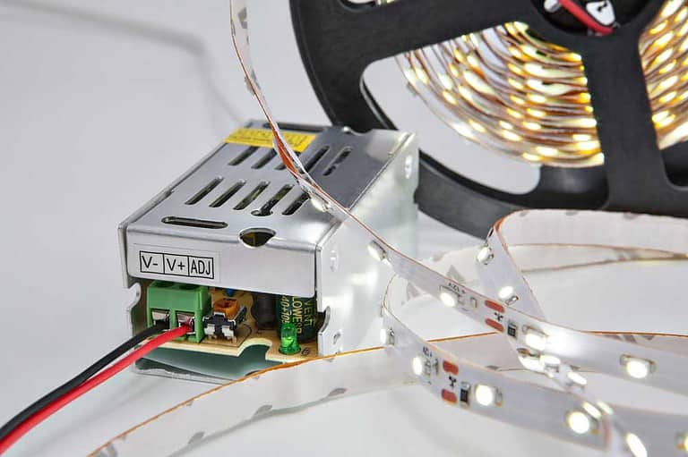 An LED voltage converter housing a transformer