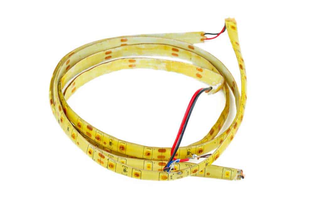 Visibly damaged LED strip lights