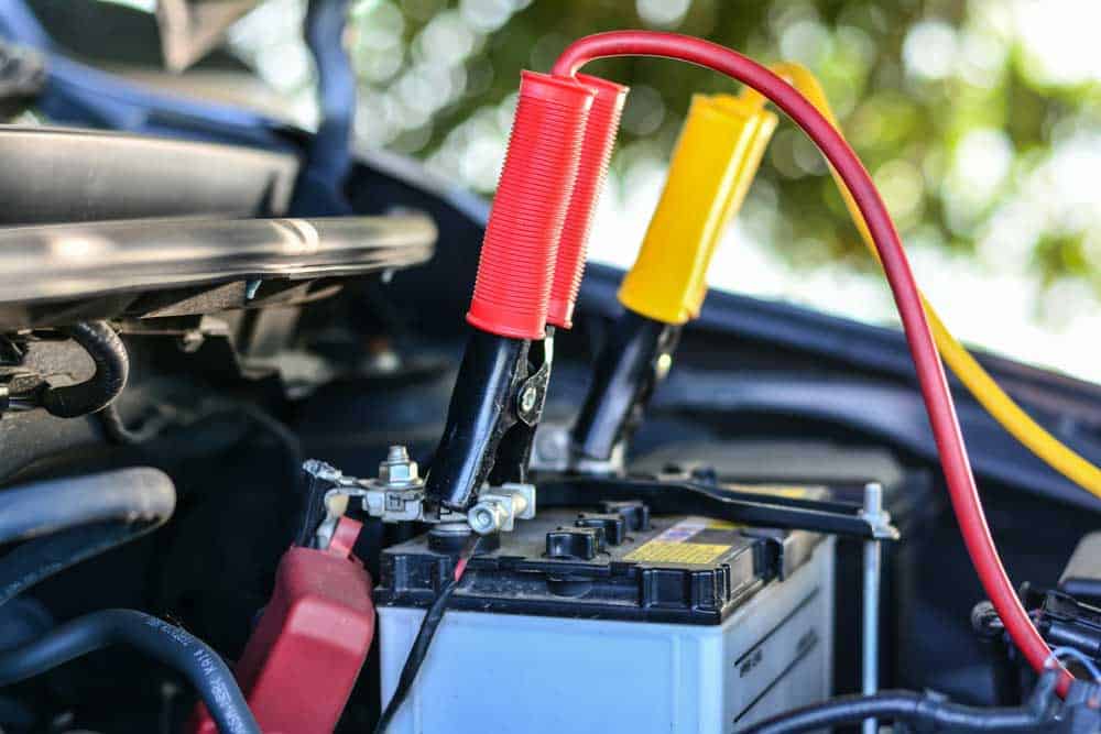 A 12-volt car battery can power LED strip lights