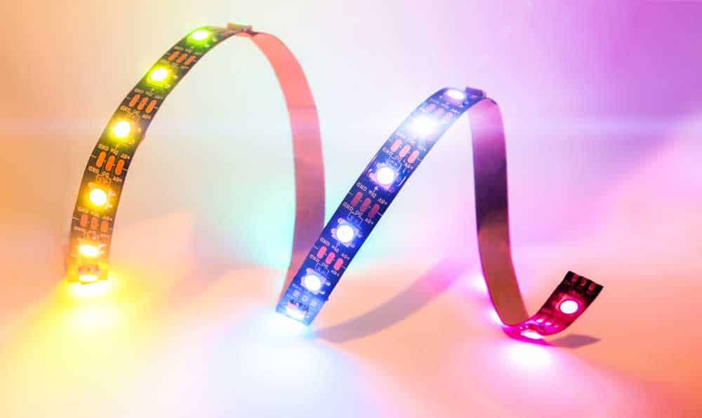 Rainbow-colored LED strip