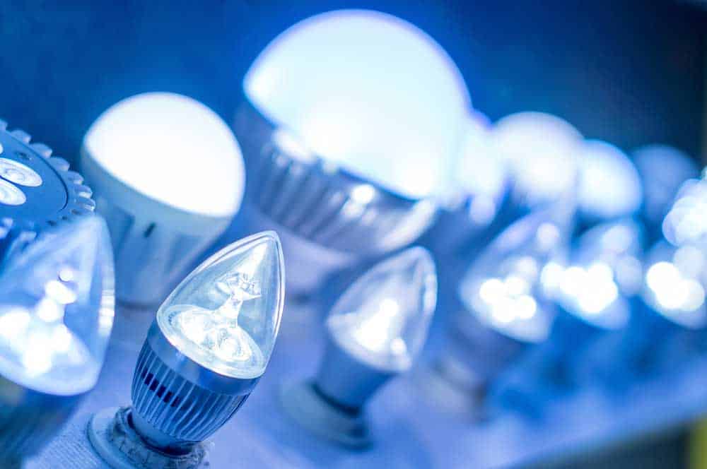 LED lamps emitting blue light
