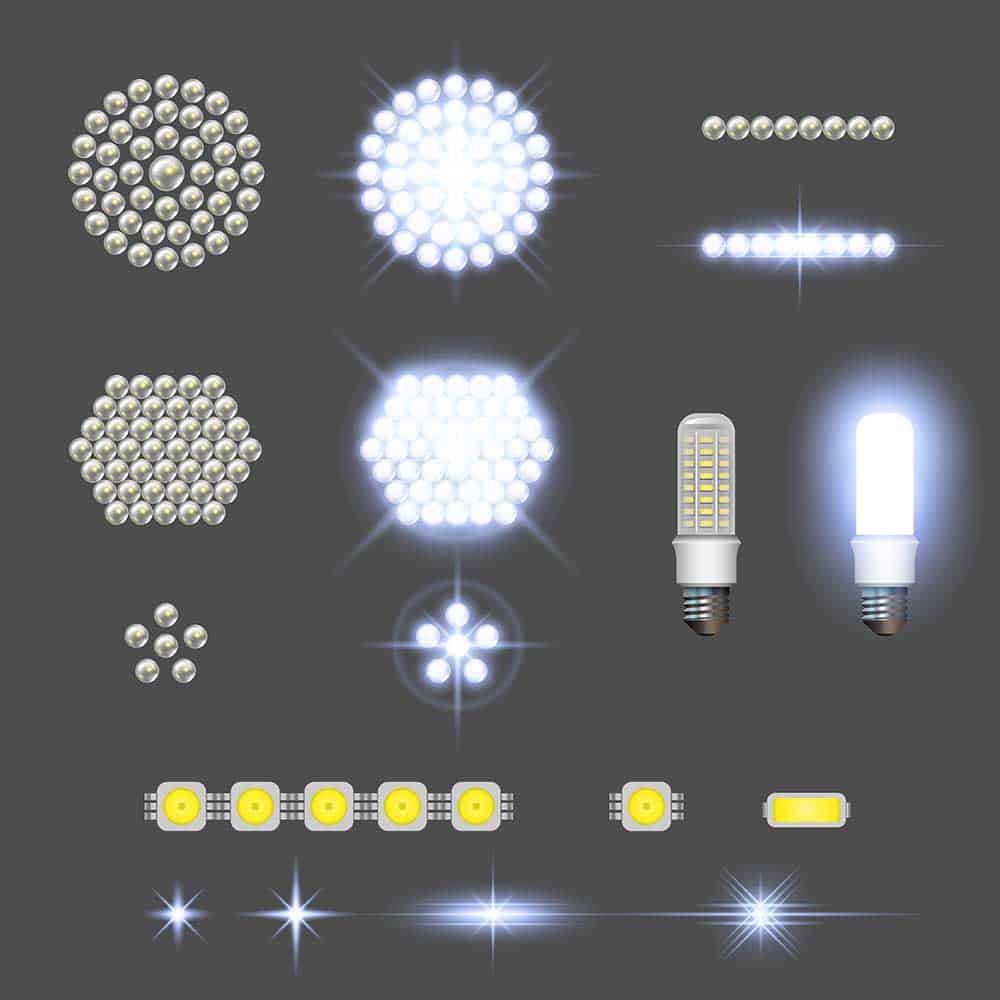 LED lamps with lights effects