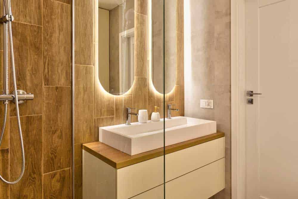 LED strip lights in mirrors
