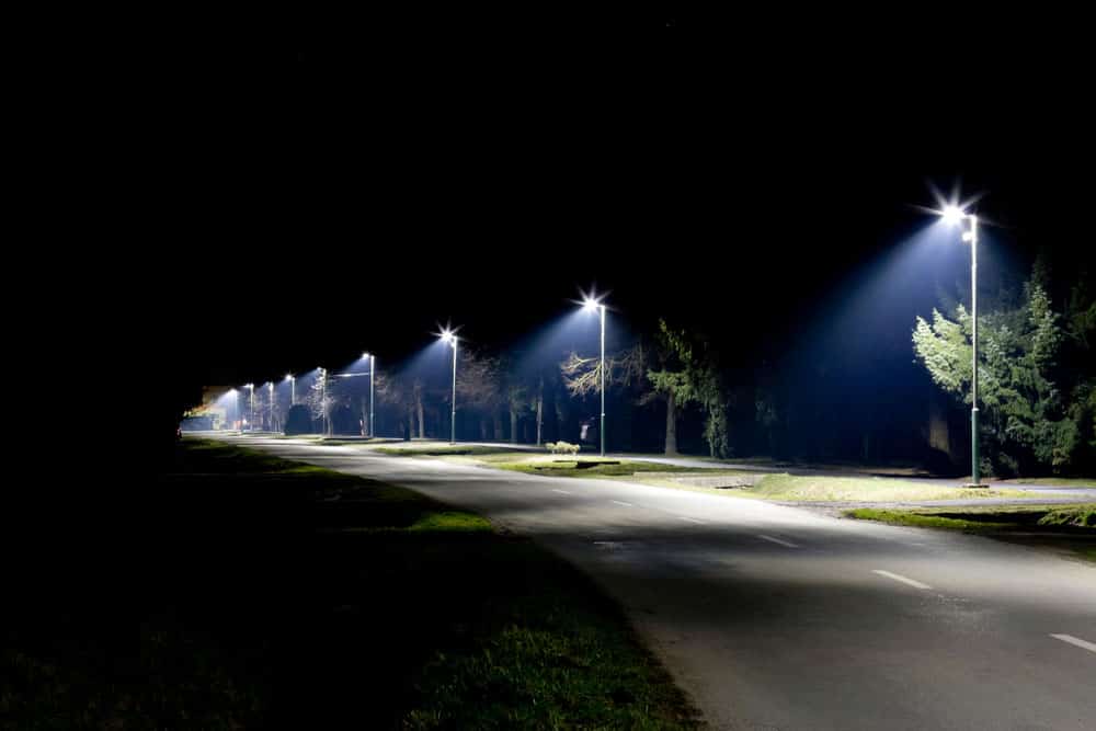 Roads with LED lights