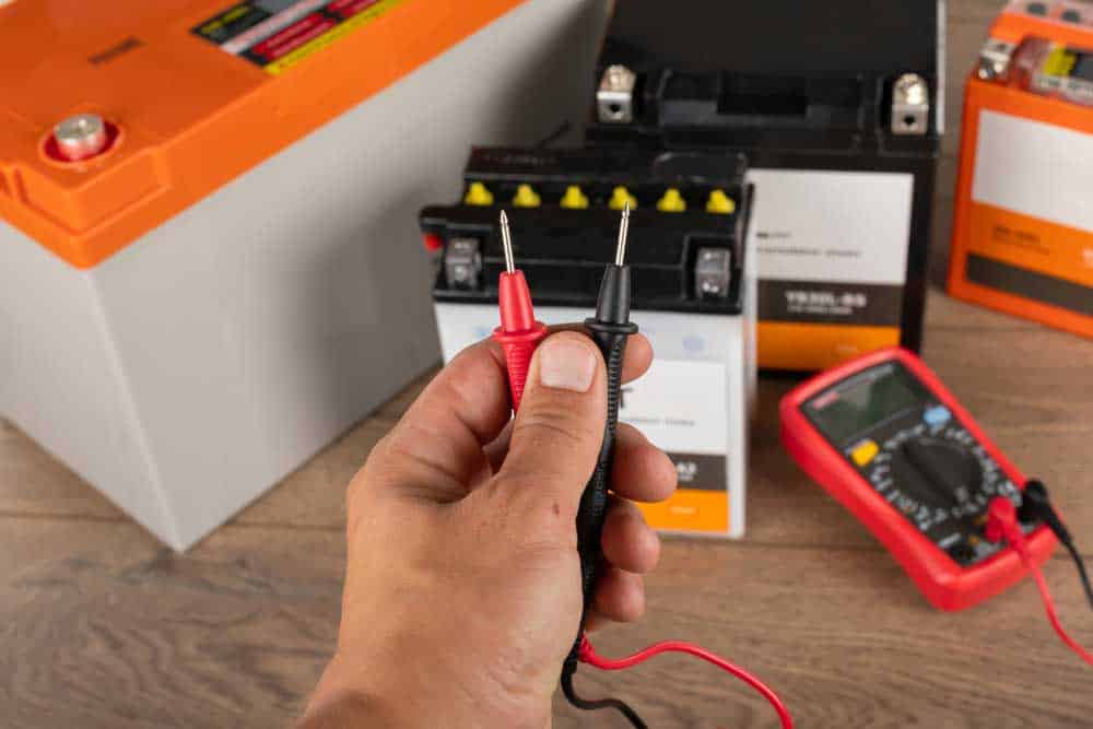Testing a lead-acid battery using a multimeter