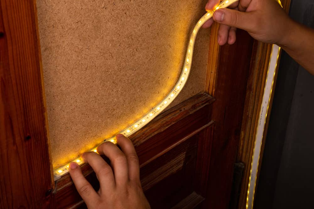 A shining LED strip light