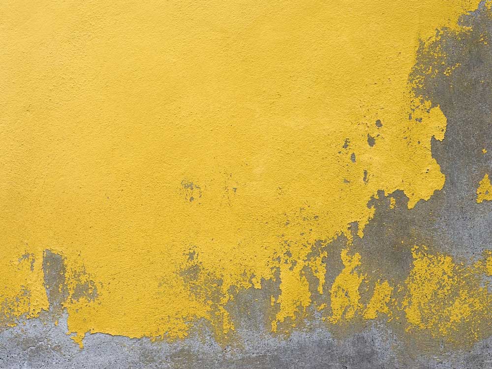 Yellow paint peeling off