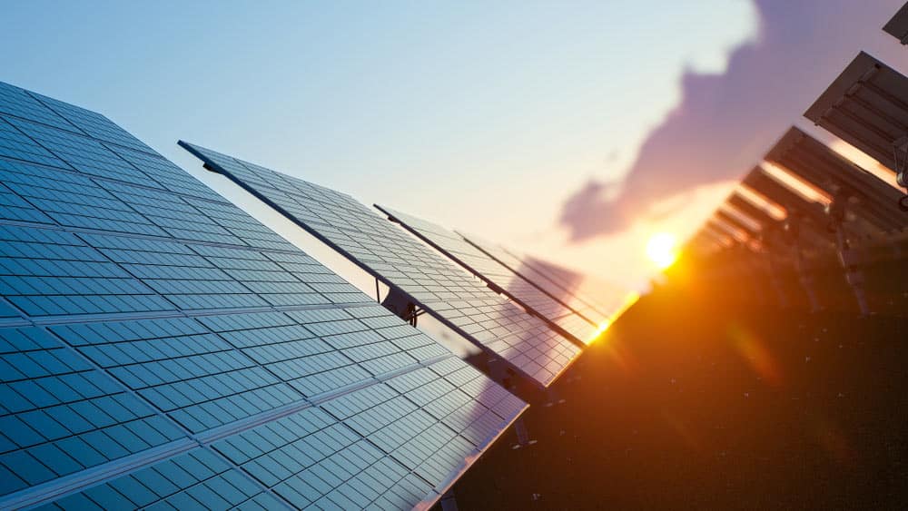 Solar panels on a farm